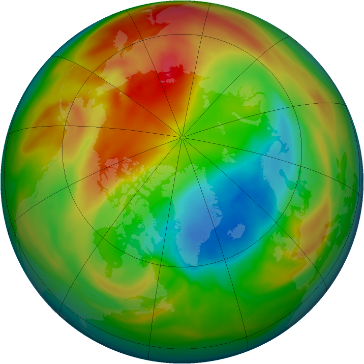 Arctic ozone map for 23 February 2005